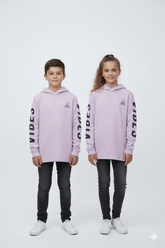 KIDS LOGO AND PRINTED SLEEVES HOODIE - Smgarment's